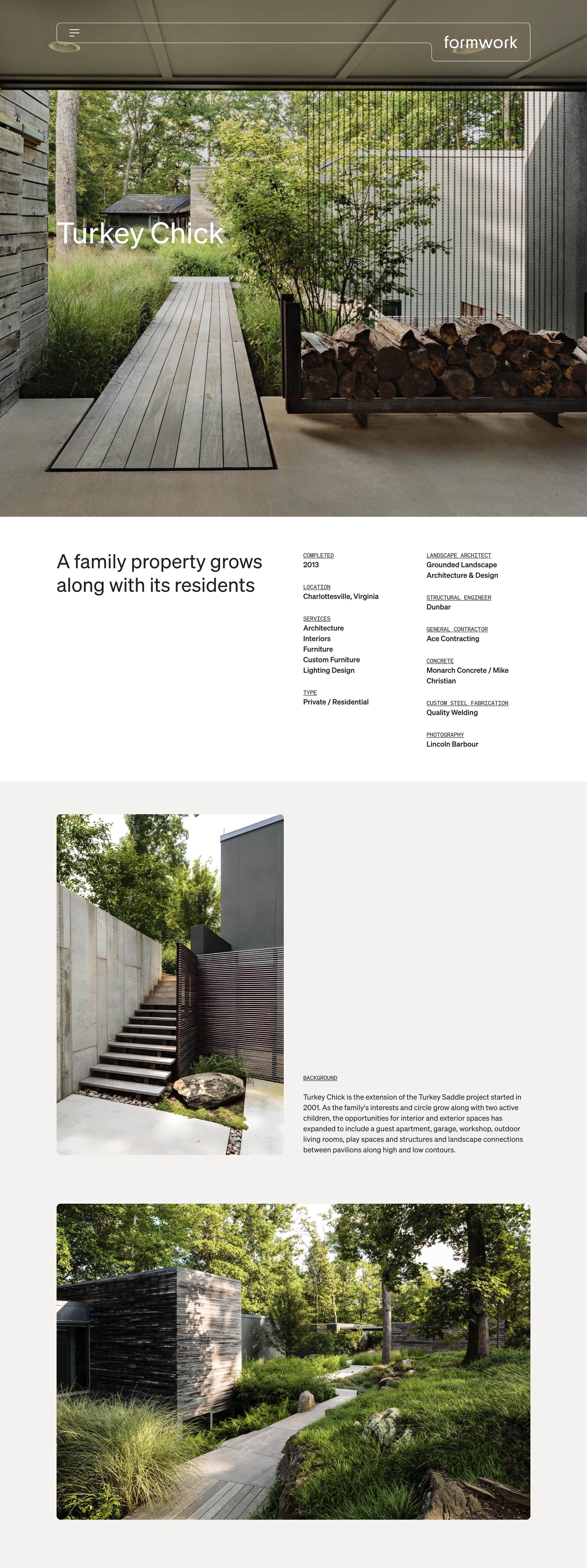 formwork project page